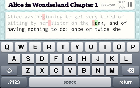 iPhone and iPod Touch typing trainer image